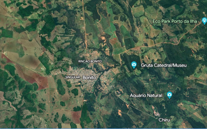 mapa Bonito Mato Grosso do sul